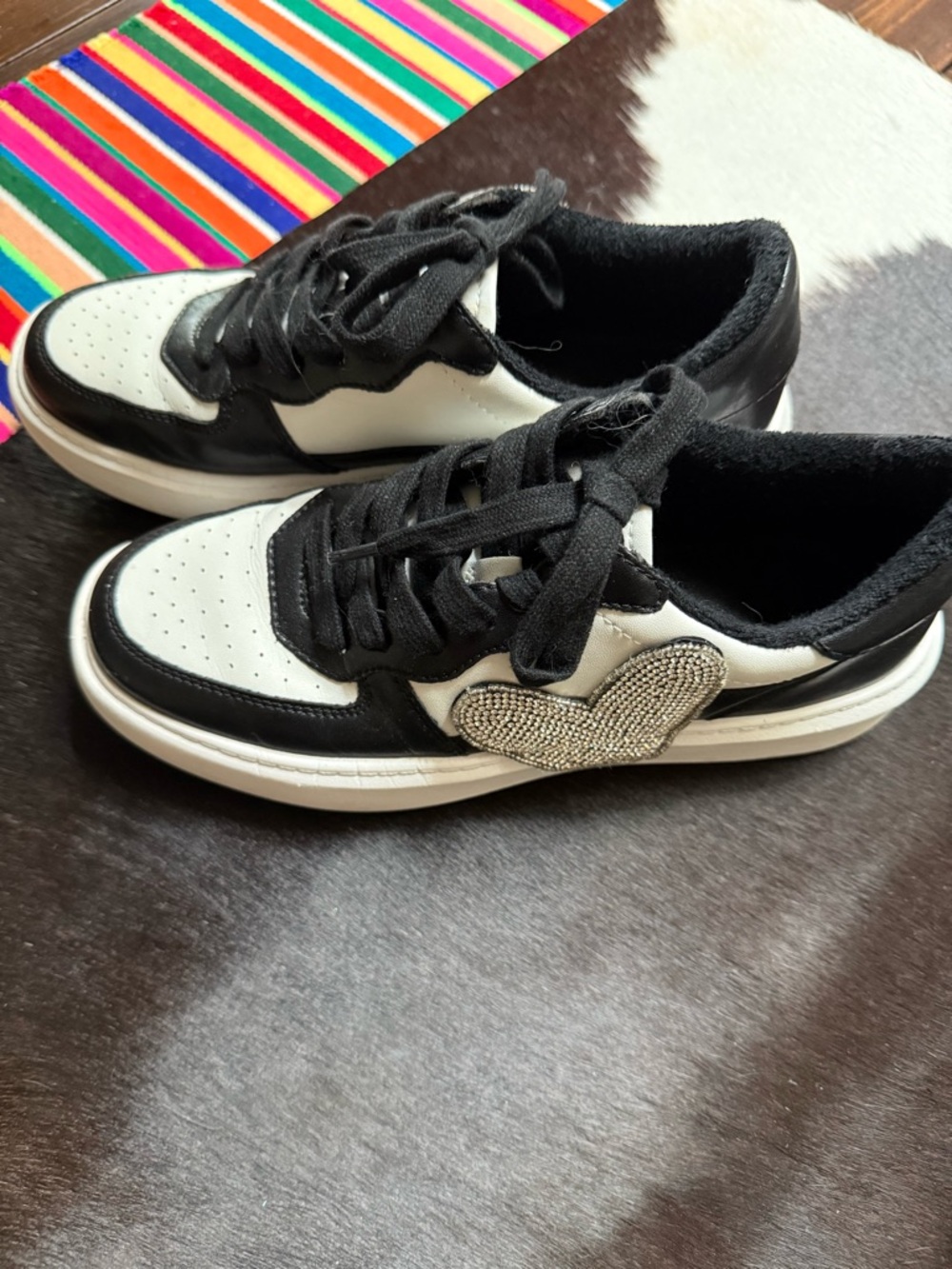 Gianni Bini Rhinestone Heart Sneakers